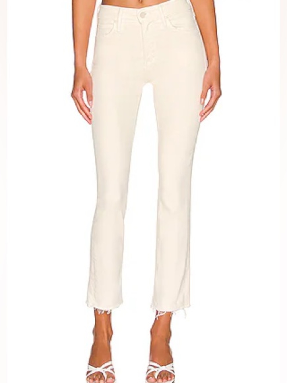 MOTHER The Mid Rise Dazzler Crop Fray